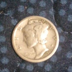 1920 Mercury 90 Percent Silver Dime