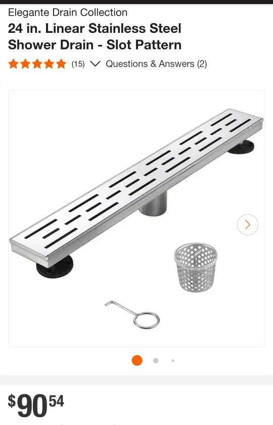 New Elegant Shower Drain 24in