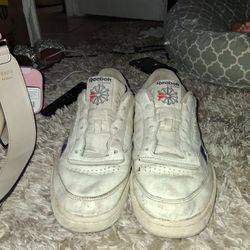 1987 - Reebok Club C 85 Classic White/Navy - Men Size 10