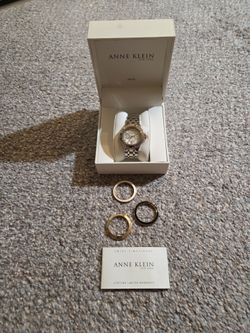 New in box New Anne Klein New York Two-tone Women's Watch with Interchangeable Bezel 12/2277