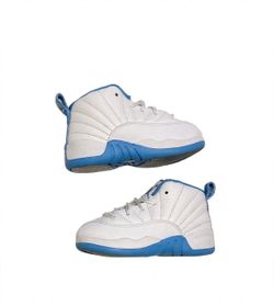 Air Jordan 12 Retro Toddler Sneakers White Blue