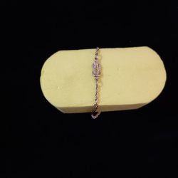 Avon sailors knot 7 inch bracelet/anklet gold tone