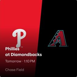 Dbacks VS Phillies Tomorrow @110PM