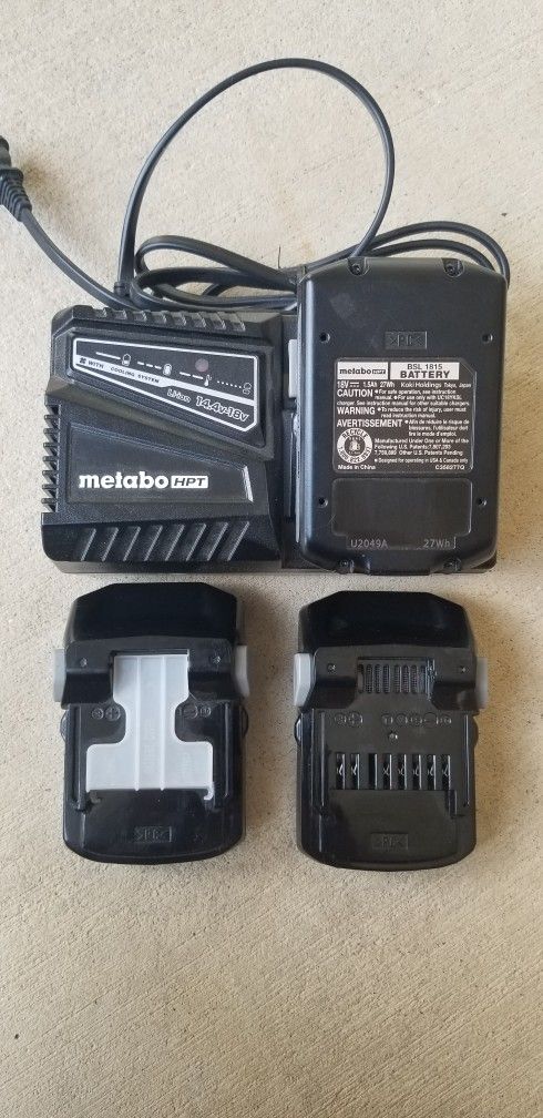 New Metabo 18V Batteries And Charger