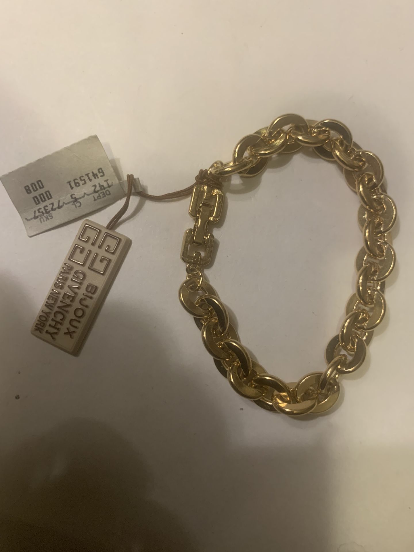 Givenchy Bijoux Vintage Gold Plated Chain Bracelet