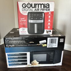 Brand New Air Fryer AND Countertop Microwave Bundle 