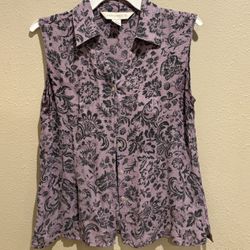 Petite Sophisticate Women's Purple Sleeveless Top