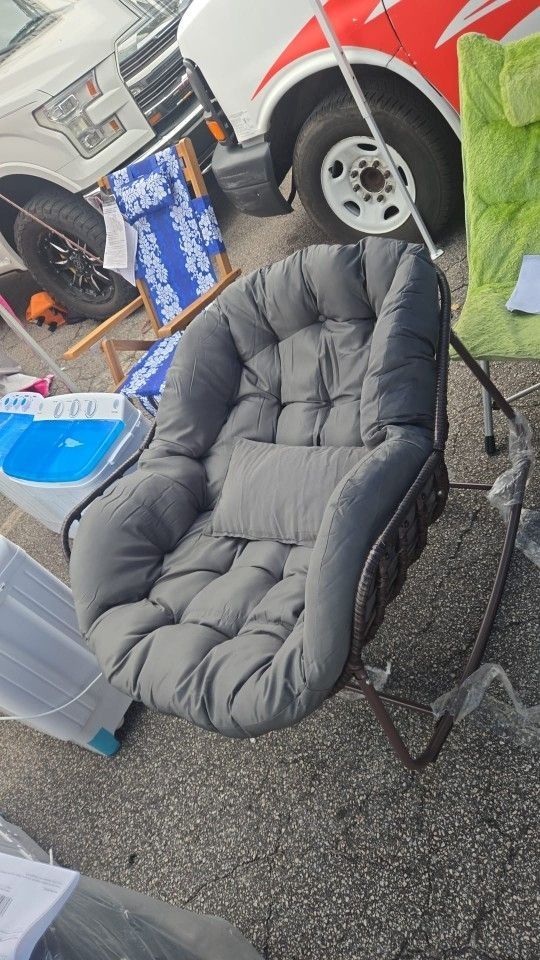 New Oversized Comfortable Outdoor Rocking Chair for Patio, Front Porch, Bedrooms, Living Room, and More