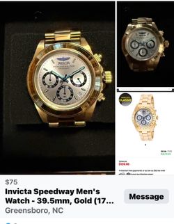 Invicta Speedway Men's Watch - 39.5mm, Gold (17312) $75 each
