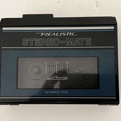 Excellent vintage working Realistic SCP-22 stero-mate Blue cassette Player