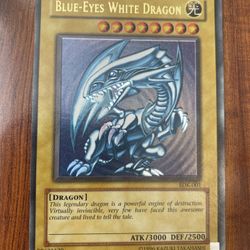 Yugioh Blue-Eyes White Dragon SDK-001 Ultra Rare Unlimited Damaged