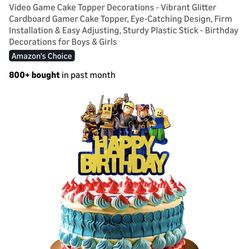 Roblox Cake Topper 