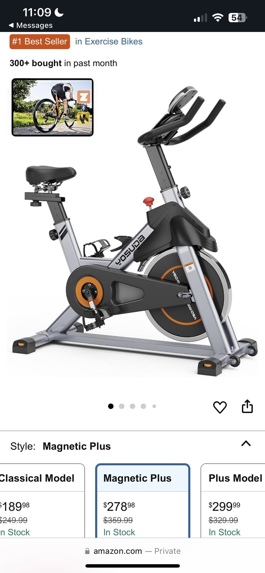 YOSUDA Light Commercial Exercise Bike for Home