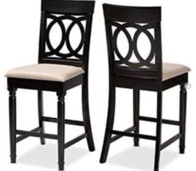 (2) New Bar Height Baxter Studio Barstools