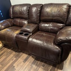Leather Recline Sofas