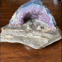 Amethyst Crystal Geode Cathedral Rock oil candle