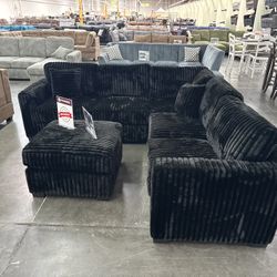 New Sectional Black 