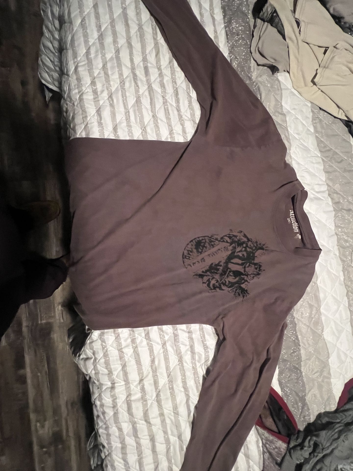 Affliction Skull Demon Root Hell Waffle Long Sleeve