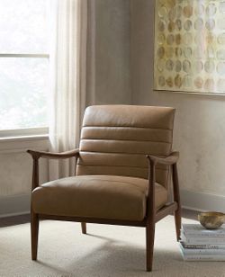 Chair Leather accent ELIF