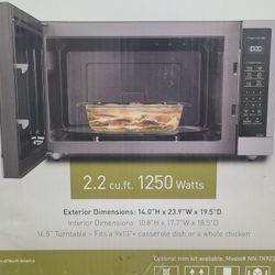 I've got this BRAND NEW Panasonic 2.2 cu ft Countertop Stainless Steel Microwave w/ built-in Cyclone Wave Inverter Technology and Sensor for sale.