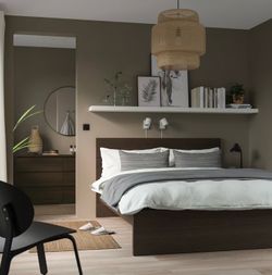 IKEA Malm queen dark brown bed frame