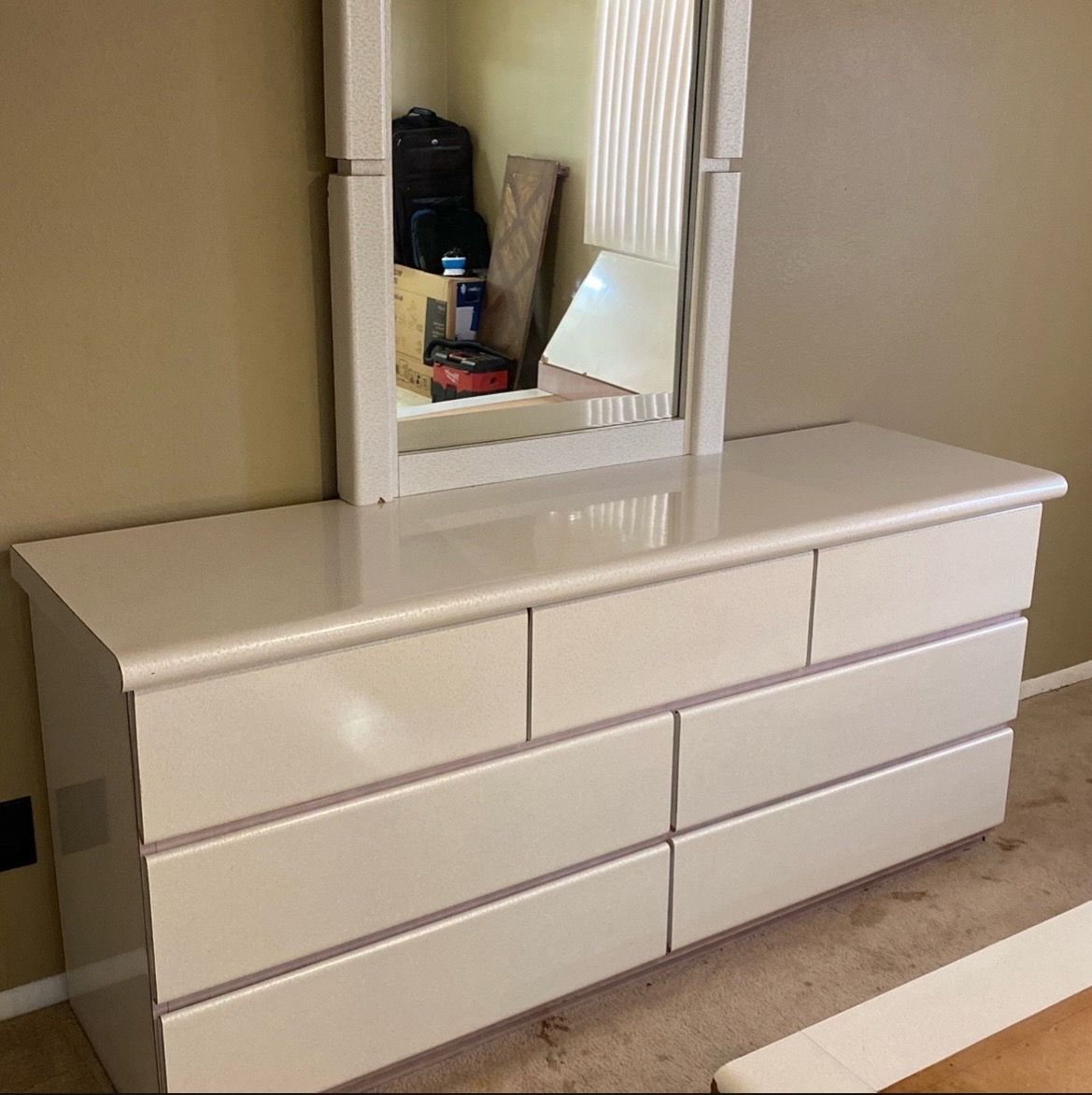 Dresser with mirror
