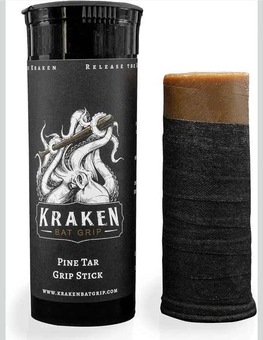 Kraken Bat Grip Pine Tar Grip Stick With Case NEW in Box Bat Grip Enhancement