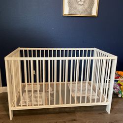 White Ikea Baby Crib 