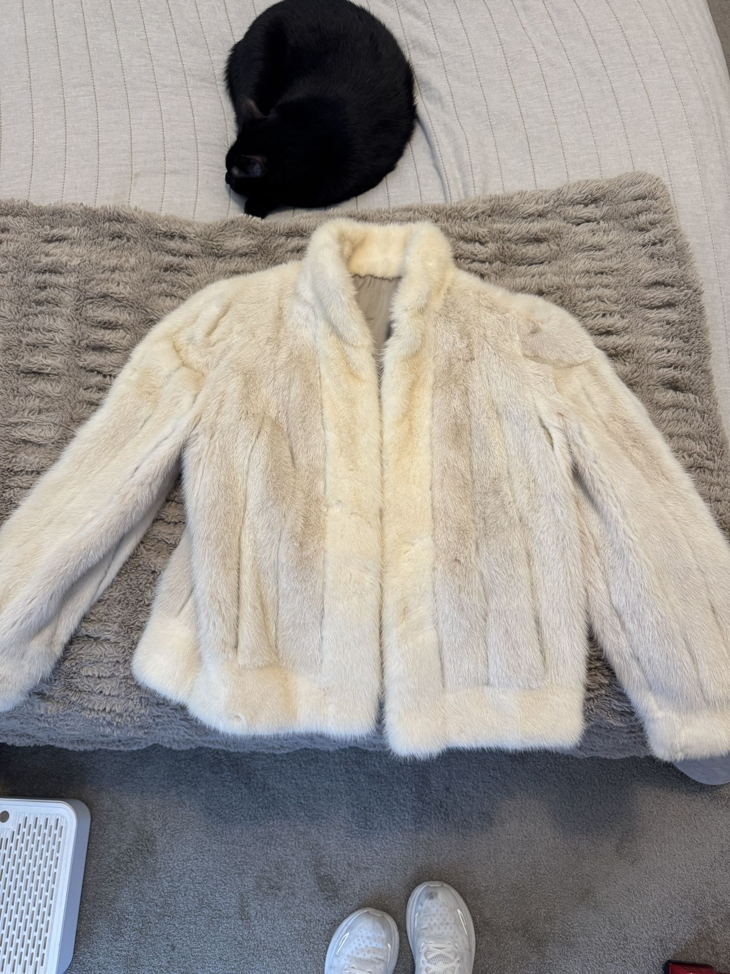 Vintage Hudson’s Bay Real Mink Children’s Coat – White, Worn Once