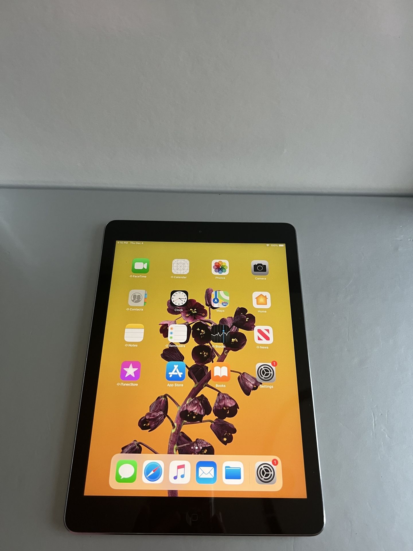 Apple iPad Air 1st Gen Black A1474 16GB Tablet 9.7” iOS 12 w/ Charger - $39