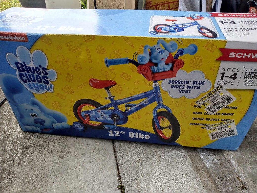 BRAND NEW BLUE CLUES BICYCLE