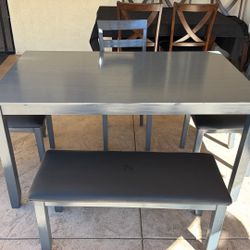 Dining Table 3 Chairs One Bench