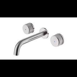 BWE 2-Handle Wall Mounted Bathroom Faucet Roman Tub Faucet in Brushed Nickel