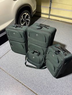 4 piece canvas luggage set
