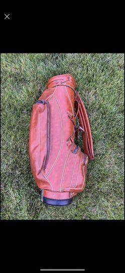 First Flight Vintage Golf Bag Brown Leather