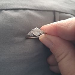 .925 Sterling Silver CZ Ring Engaugement Ring