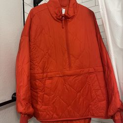 NEW XL Coral/Red Puffer Jacket