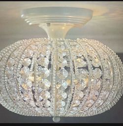 Pottery barn kids flush mount acrylic chandelier