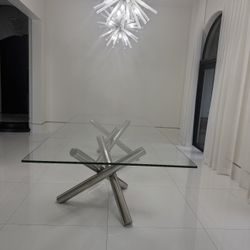 Large table for 10 and chandeliers for sale 