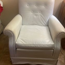 White Leather Chair 