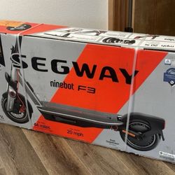 Segway F3 electric scooter 44 mile range and 20mph w/10” self sealing tubeless 