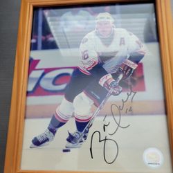 Autographed Framed Brett Hull Picture