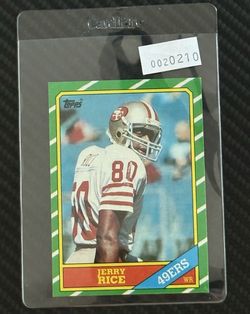 1986 Topps Jerry Rice Rookie #161 Sharp NM/MT+ Clean Original 49ers HOF