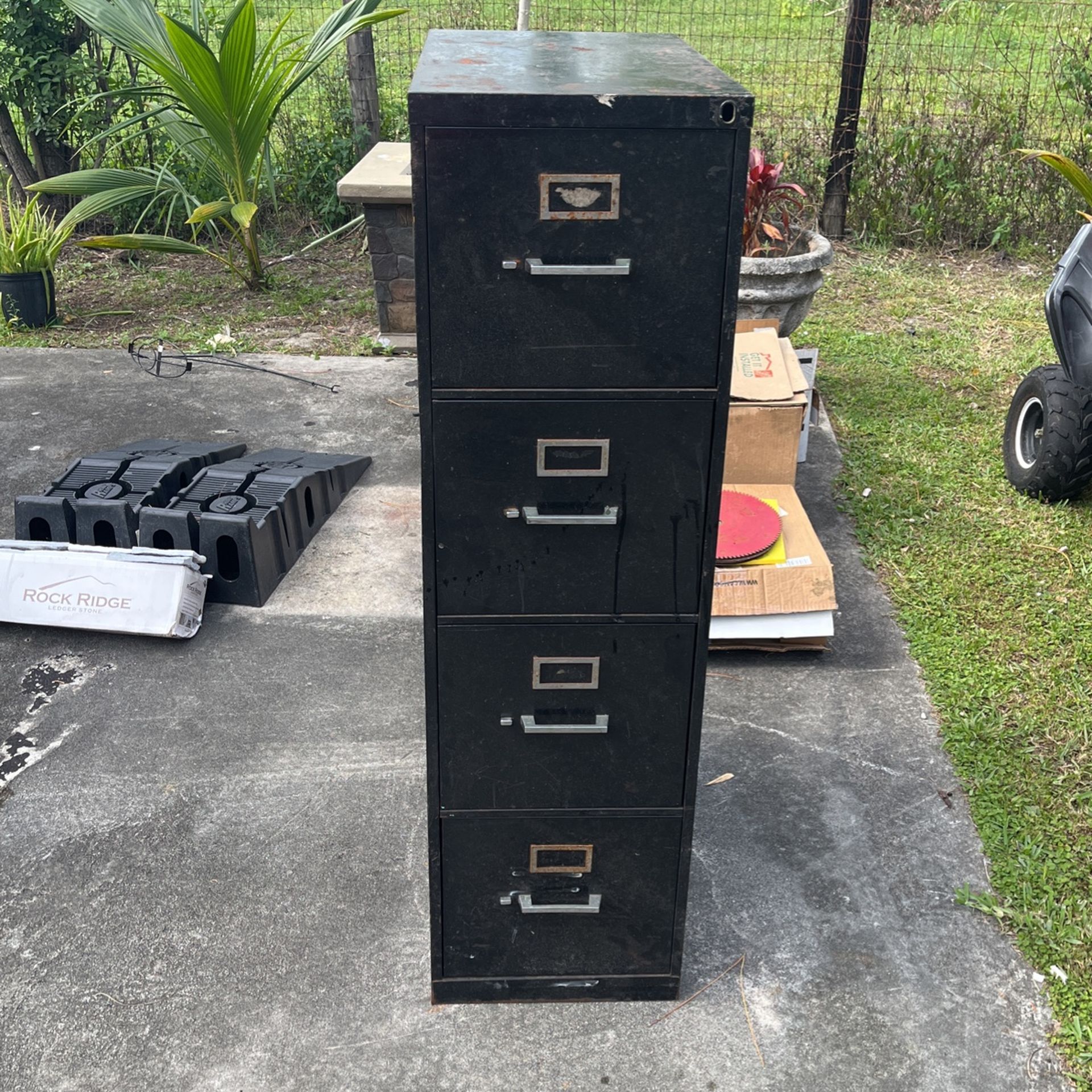 Black Metal Filing Cabinet 