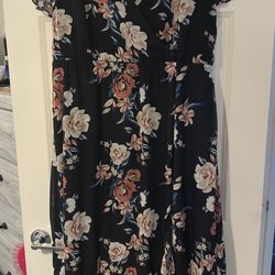 Short sleeve maxi dress - fitted 2X