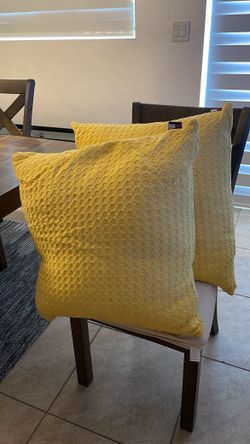 2 Large Yellow Pillows- Tommy Hilfiger