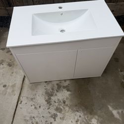 Ancillary 3-Hole 36 in. W x 18.25 in. D Classic Contemporary Rectangular Ceramic Single Sink