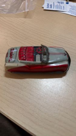 Vintage 1950s Japanese "Driver" Tin Litho Convertible Toy Car