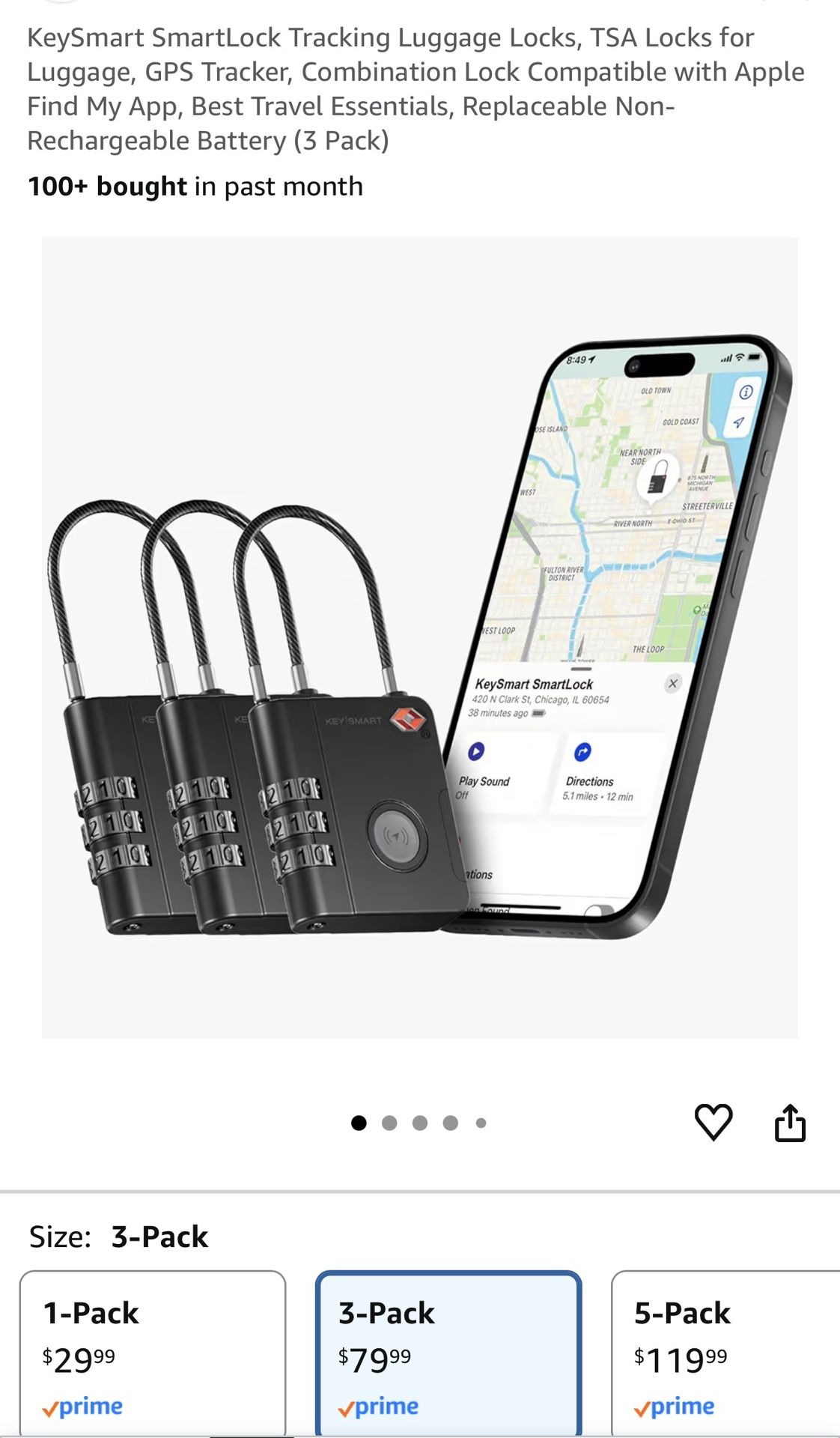 KeySmart SmartLock Tracking Luggage Locks