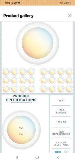 PARMIDA 24 Pack 5/6 Inch Dimmable 5CCT LED Disk Lights
